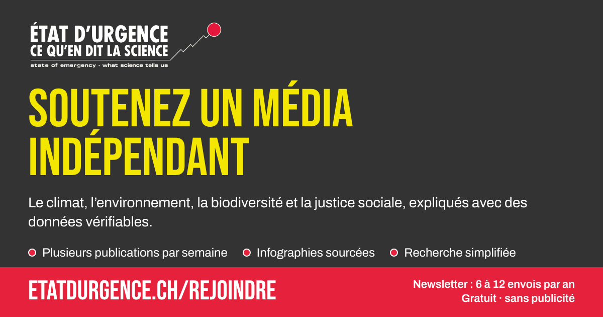 État d'urgence, ce qu'en dit la science : soutenez un média indépendant. Plusieurs publications par semaine, infographies sourcées, recherche simplifiée. Newsletter : 6 à 12 envois par an. etatdurgence.ch/rejoindre